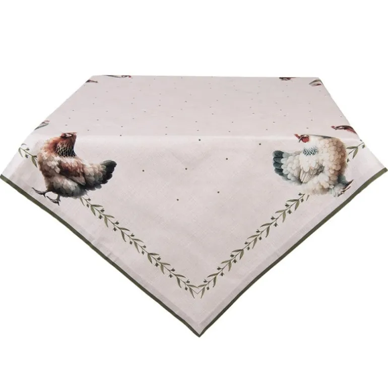 Tafelkleed boerderij kippen 100*100