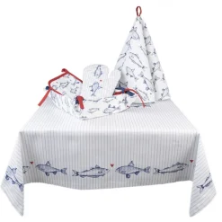 Tafelkleed Sun Sea and Fish 100*100