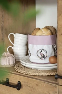 Tafelloper haas en roosjes roze 50*140