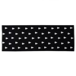 Tafelloper kerstboom zwart/wit