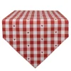 Tafelloper Love It hartjes rood/wit