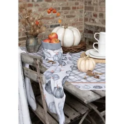 Tafelloper pompoen grijs 50*160