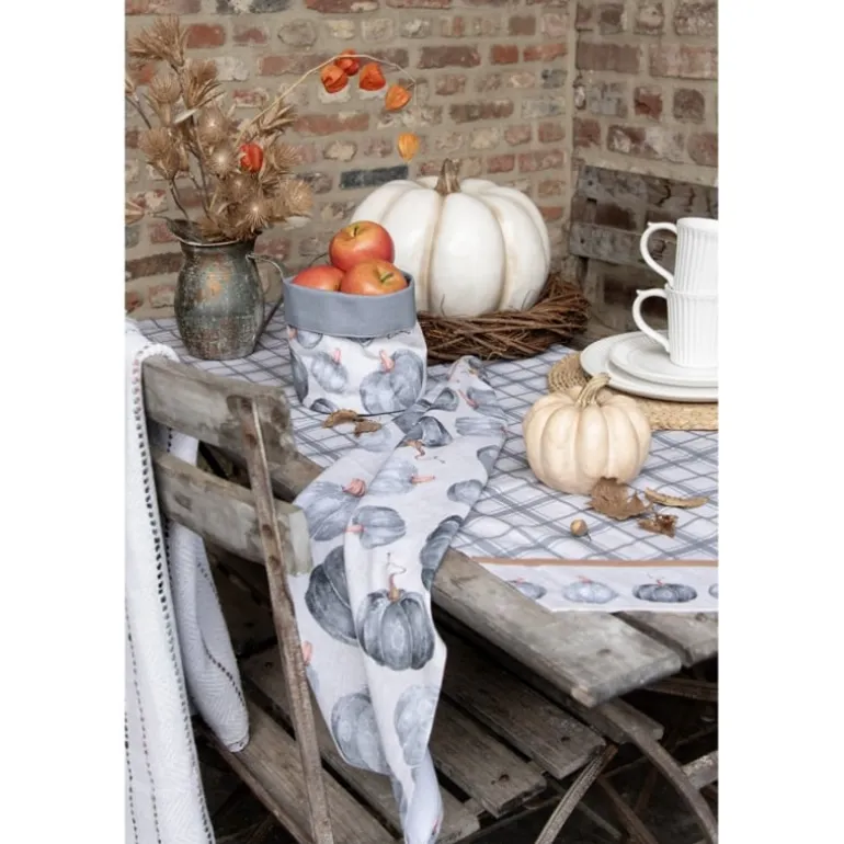 Tafelloper pompoen grijs 50*140
