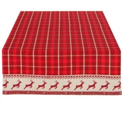 Tafelloper ruit Kerst 50*140