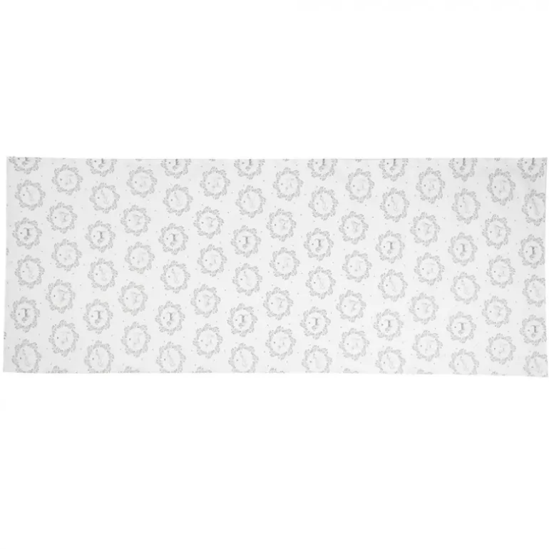 Tafelloper wit/grijs hond 50*140