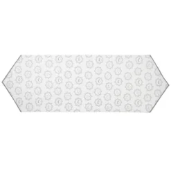 Tafelloper wit/grijs hond 50*160