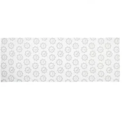 Tafelloper wit/grijs kat 50*140