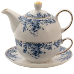 Tea for one blauwe bloemetjes