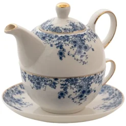 Tea for one blauwe bloemetjes