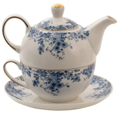 Tea for one blauwe bloemetjes