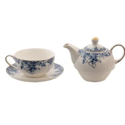 Tea for one blauwe bloemetjes