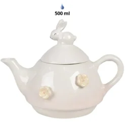 Tea for one konijntje pastelroze