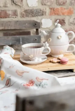 Tea for one konijntje pastelroze