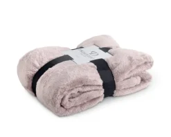 Teddy plaid poeder roze 150*200