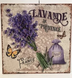 Tekstbord / wandplaat Lavanda de Provence 30*30