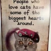 Tekstbord People who love cats…25*33
