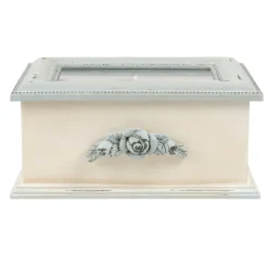 Theedoos met roos 4-vaks