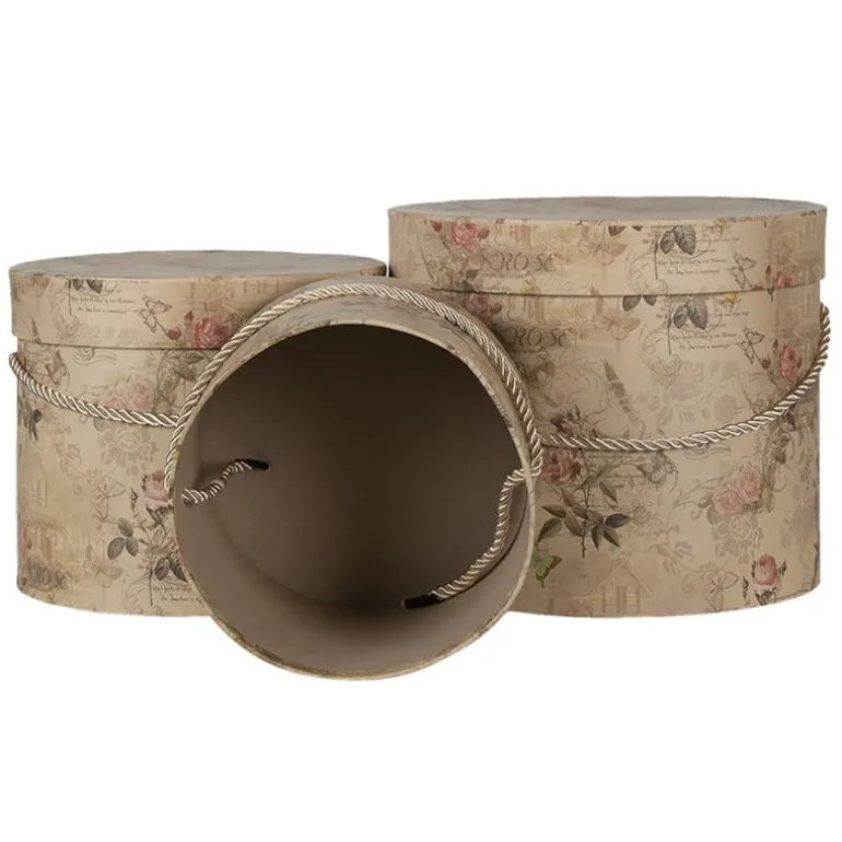 Vintage hoedendoos set van 3