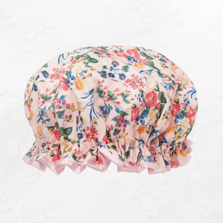 Vintage shower cap roosjes