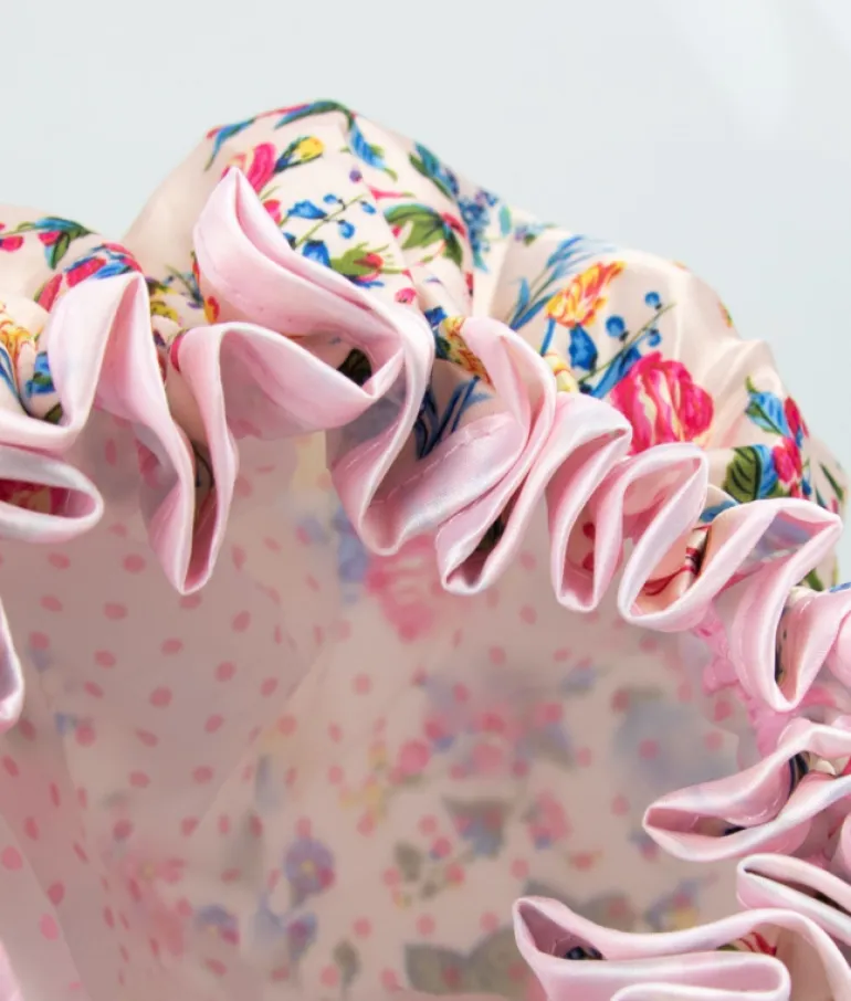 Vintage shower cap roosjes