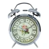 Vintage wekker zilver 12*15