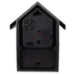 Wandklok met vogelgeluid groen/zwart 20*10*26