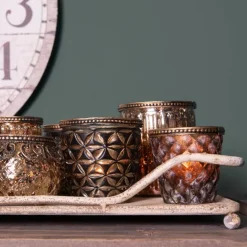 Waxinelichthouder goud/brons 7*10