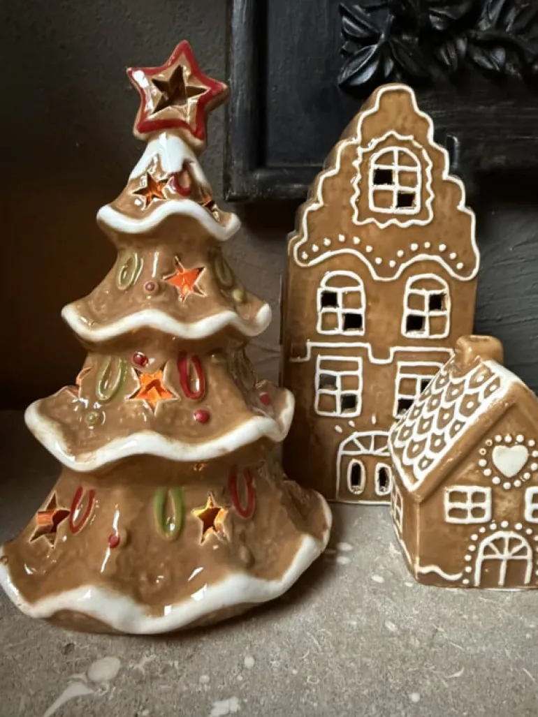 Waxinelichthouder kerstboom 11*8*17