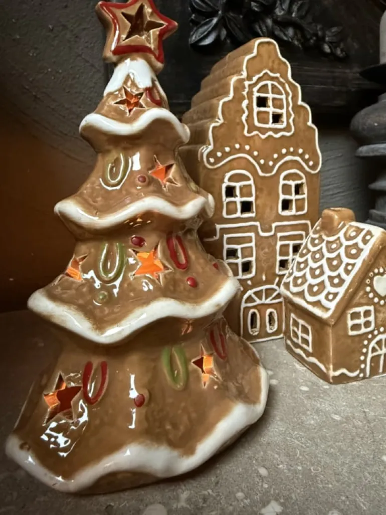 Waxinelichthouder kerstboom 11*8*17