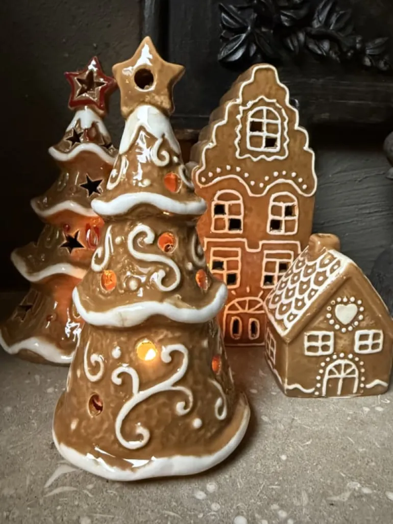 Waxinelichthouder kerstboom 8*15