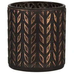 Waxinelichthouder rond zwart 7*8