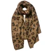 Winter sjaal panter bruin/beige