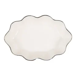 Zeepbakje gegolfd wit