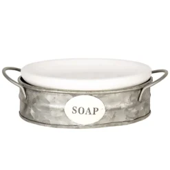 Zeepbakje in metalen houder
