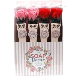 Zeepbloem Roos roze 30*5