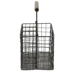 Zwart ijzeren bestekbak/houder